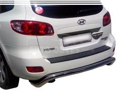 Hyundai Santa Fe rear bumper protection - type: U-shaped фото 0