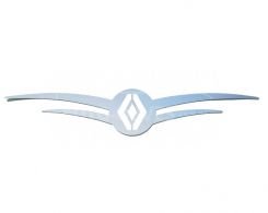 Лого на капот Renault - тип: v2 1 шт - ширина 60см фото 0