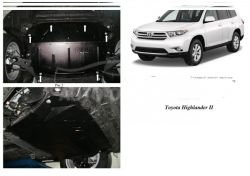 Захист двигуна Toyota Highlander 2008-2013 модиф. V-всі АКПП фото 0