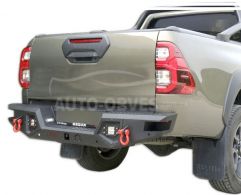 Rear power bumper for Toyota Hilux 2020-... - type: v2 photo 1