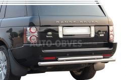 Range Rover Vogue rear bumper protection, double straight mustache фото 0