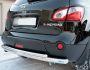 Nissan Qashqai rear bumper protection - type: double фото 2