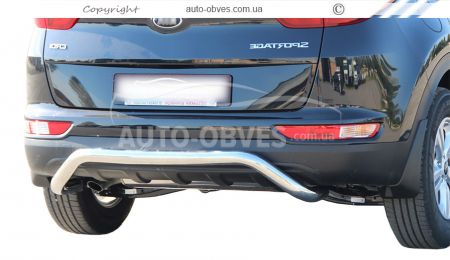 Rear bumper protection Kia Sportage 2019-2021 - type: U-shaped фото 0