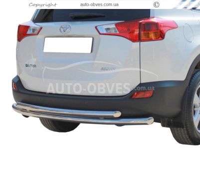 Захист заднього бампера Toyota Rav4 2013-2016 - тип: подвійний варіант фото 0