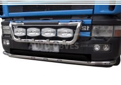 Защита переднего бампера Scania L - доп услуга: установка диодов фото 0