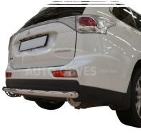 Mitsubishi Outlander rear bumper protection - type: single pipe фото 0