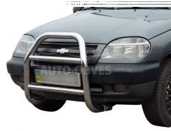 Bull bar high Chevrolet Niva 2002-2009 - type: without grill фото 0