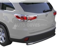 Rear bumper protection Toyota Highlander 2017-2020 - type: single pipe фото 0