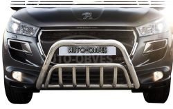 Front bar Peugeot 4008 2012-2014 - type: double фото 0