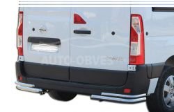 Rear bumper protection Nissan NV400, Opel Movano, Renault Master - type: double corners фото 0