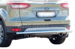 Rear bumper protection Ford Kuga 2017-2020 - type: single pipe фото 0