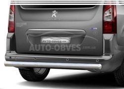 Rear bumper protection Peugeot Rifter 2018-... - type: single pipe фото 0