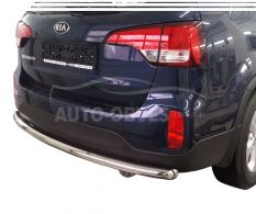 Rear bumper protection Kia Sorento 2013-2016 - type: single pipe фото 0