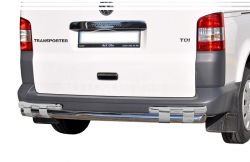 Bumper protection VW T5 - type: on plates, without parking sensors фото 0