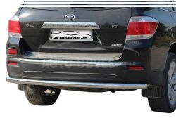 Toyota Highlander rear bumper protection - type: single pipe фото 0