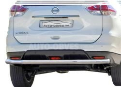 Rear bumper protection Nissan X-Trail 2017-2021 - type: single pipe фото 0