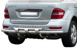 Rear bumper protection Mercedes ML 164 - type: model, with plates фото 0