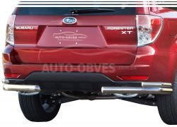 Subaru Forester rear bumper protection - type: double corners фото 0