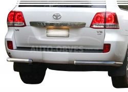 Захист заднього бампера Toyota Land Cruiser 200 - тип: кути одинарні фото 0