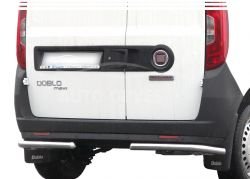 Защита заднего бампера Fiat Doblo 2010-2014 - тип: углы одинарные фото 0