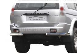 Защита заднего бампера Mitsubishi Pajero Sport I - тип: углы одинарные фото 0