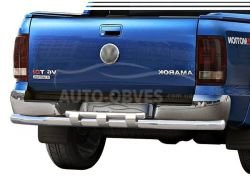 Rear bumper protection VW Amarok - type: model, with plates фото 0
