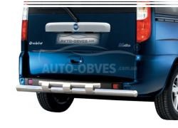 Rear bumper protection Fiat Doblo 2001-2012 - type: model, with plates фото 0