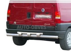 Rear bumper protection Scudo, Expert, Jumpy, 806 - type: model, with plates фото 0