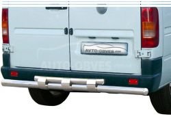 Mercedes Sprinter rear bumper protection - type: model, with plates фото 0