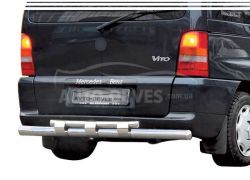 Mercedes Vito rear bumper protection - type: model, with plates фото 0