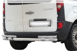 Bumper protection Renault Kangoo 2008-… - type: on plates, without parking sensors фото 0