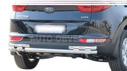 Защита бампера Kia Sportage 2019-2021 - тип: на пластинах, без парктронников фото 0