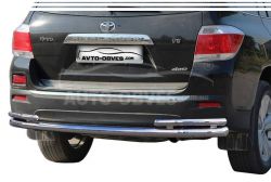 Toyota Highlander rear bumper protection - type: strut mounted фото 0