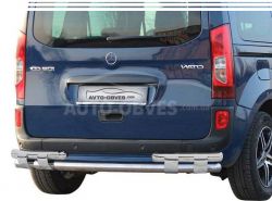 Bumper protection Mercedes Citan - type: on plates, without parking sensors фото 0