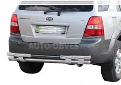 Bumper protection Kia Sorento 2003-2009 - type: on plates, without parking sensors фото 0