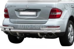 Bumper protection Mercedes M164 - type: on plates, without parking sensors фото 0