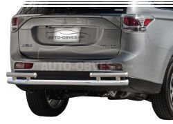 Rear bumper protection Mitsubishi Outlander 2013-2015 - type: on racks, without parking sensors фото 0