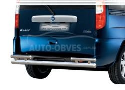 Rear bumper protection Fiat Doblo 2001-2012 - type: on racks, without parking sensors фото 0