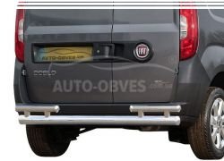 Opel Combo rear bumper protection - type: on struts, without parking sensors фото 0