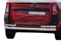 Rear bumper protection Logan MCV 05-12 - type: on struts, without parking sensors фото 0