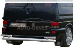 Volkswagen T4 rear bumper protection - type: on struts, without parking sensors фото 0