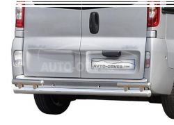 Rear bumper protection Nissan Primastar - type: on racks, without parking sensors фото 0