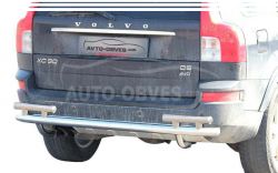Vovlo XC90 rear bumper protection - type: on struts, without parking sensors фото 0