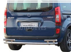 Mercedes Citan rear bumper protection - type: on struts, without parking sensors фото 0