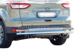Защита заднего бампера Ford Escape 2013-2016 - тип: на стойках, без парктронников фото 0