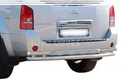 Nissan Pathfinder rear bumper protection - type: strut-mounted, without parking sensors фото 0