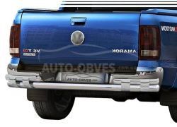 Bumper protection Volkswagen Amarok - type: on plates, without parking sensors фото 0