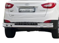 Bumper protection Hyundai ix35 - type: on plates, without parking sensors фото 0
