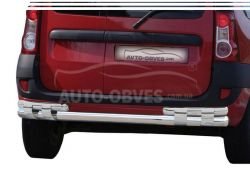 Bumper protection Logan MCV 05-12 - type: on plates, without parking sensors фото 0