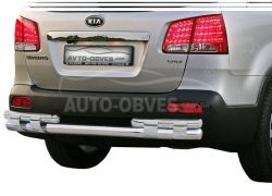 Bumper protection Kia Sorento 2010-2012 - type: on plates, without parking sensors фото 0